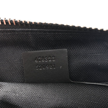 Gucci Soft GG Supreme Monogram Appia Calfskin Web Large Carry On Duffle Bag Black Grey 6 of 10
