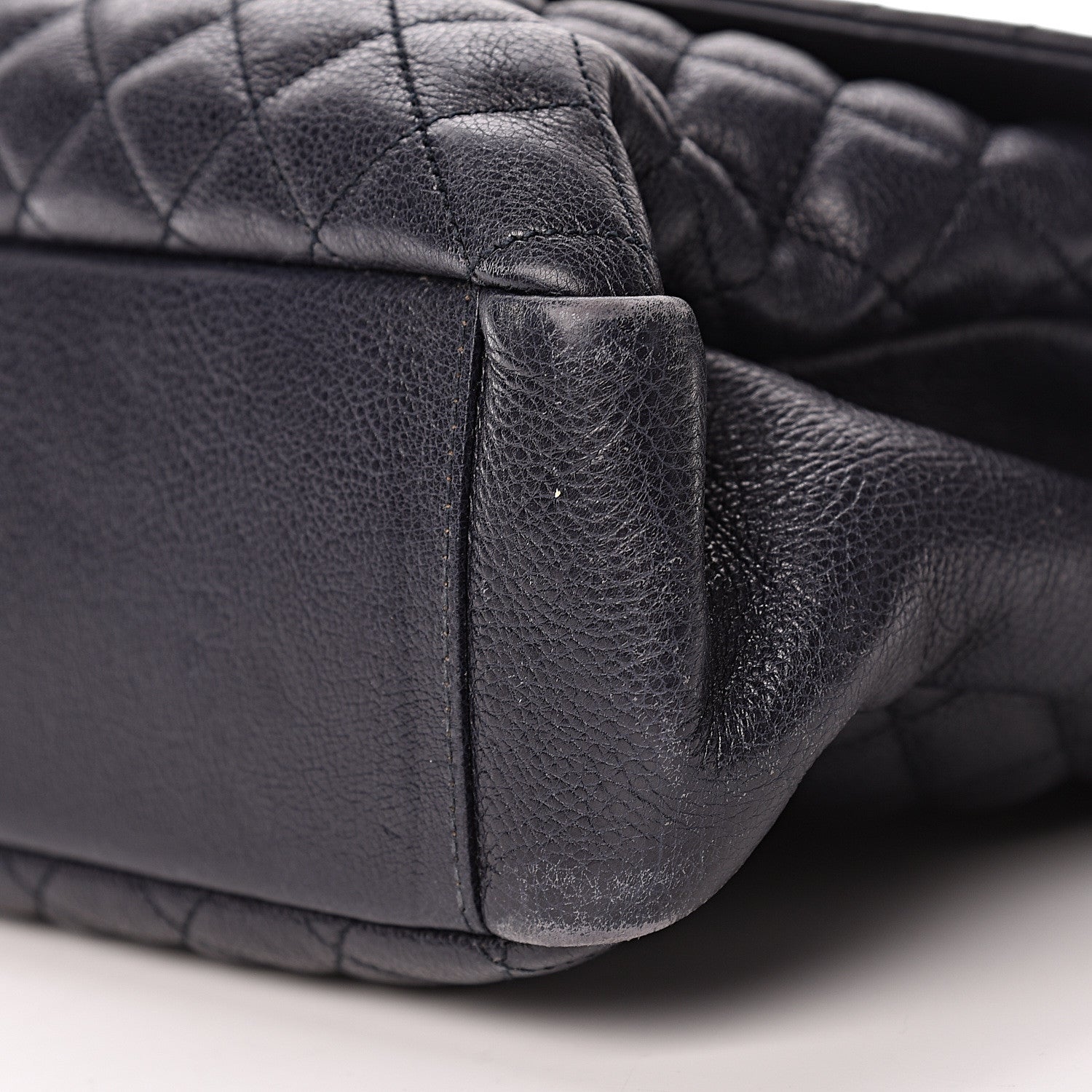 Saint Laurent Calfskin Mixed Matelasse Triquilt Large Monogram Envelope Satchel Deep Marine 21 of 25