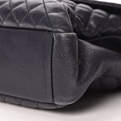 Saint Laurent Calfskin Mixed Matelasse Triquilt Large Monogram Envelope Satchel Deep Marine 21 of 25