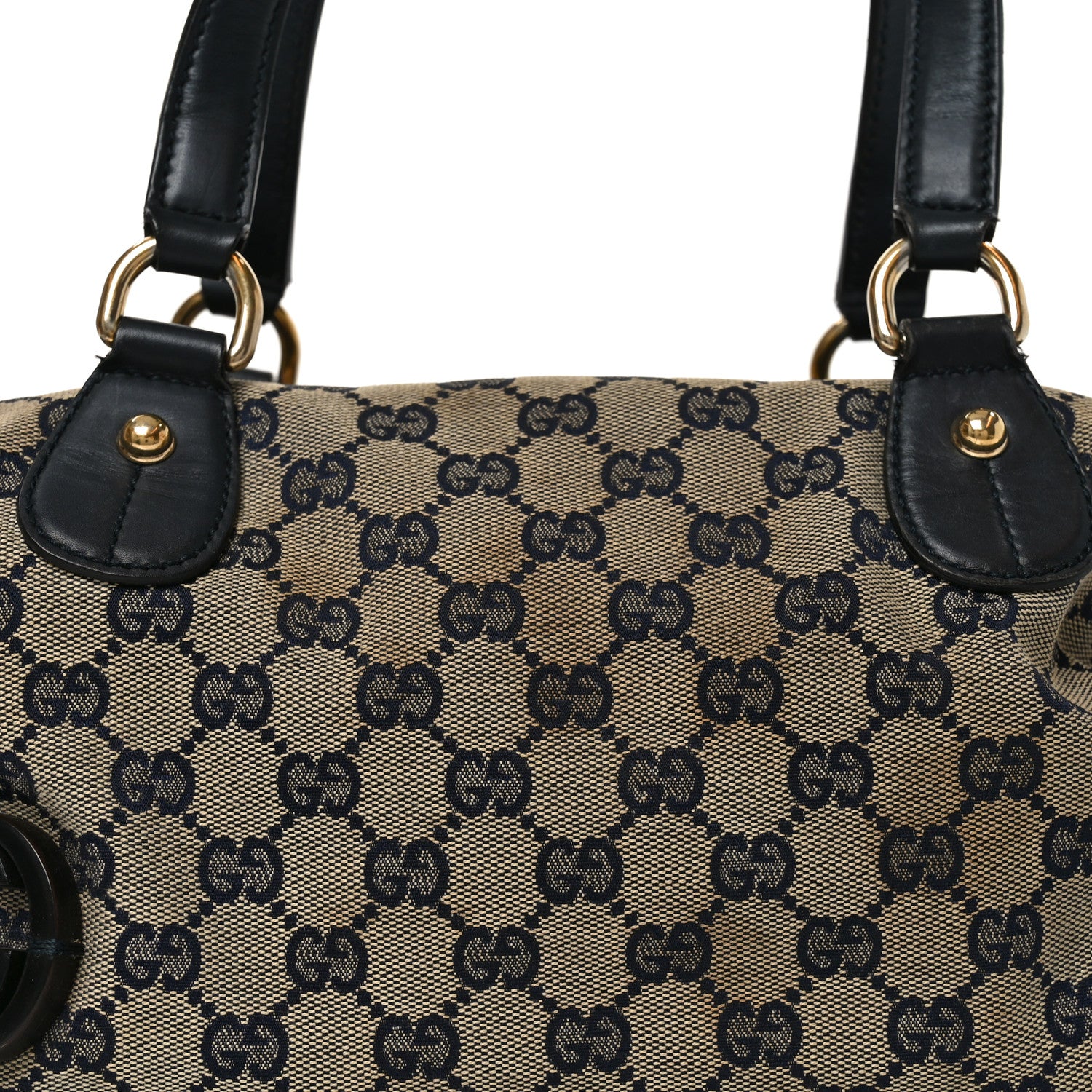 Gucci Monogram Brick Lane Small Boston Navy 8 of 11