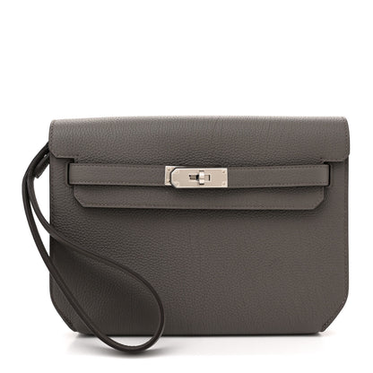 Hermes Togo Kelly Depeches 25 Pouch Etain 1 of 12