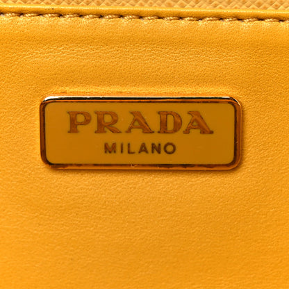 Prada Saffiano Lux East West Frame Clutch Ginestra 6 of 12