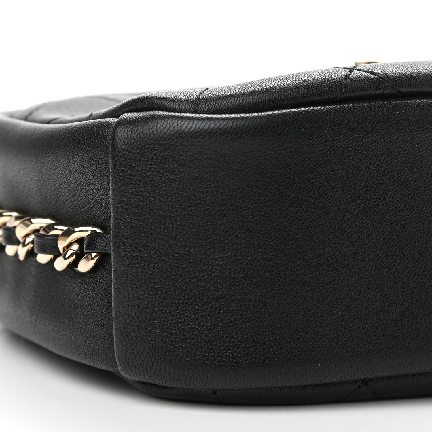 Chanel Goatskin Quilted Small Casual Trip Camera Case Black 7 of 11