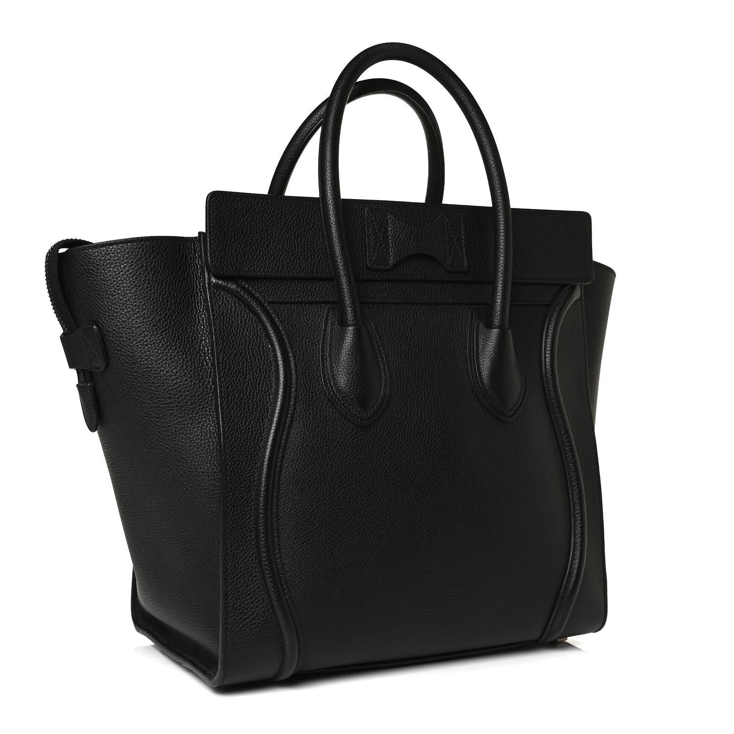 Celine Drummed Calfskin Mini Luggage Black 3 of 14