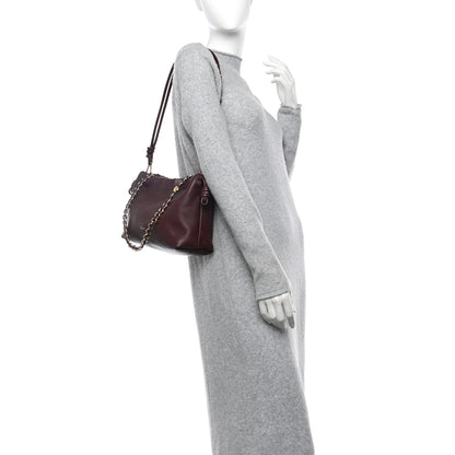 Loewe Mellow Nappa Medium Donut Chain Flamenco Knot Clutch Dark Burgundy 2 of 11