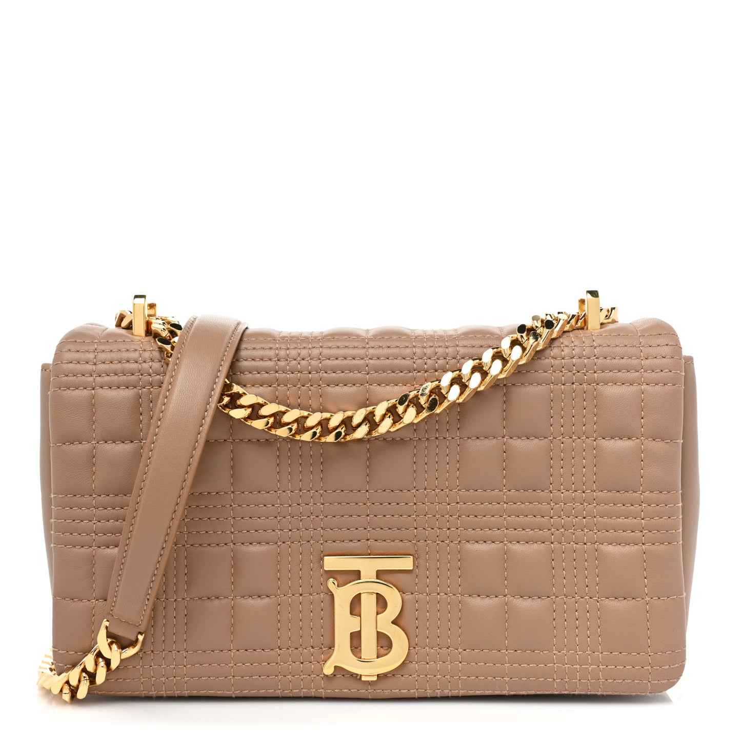 Lambskin Quilted Small Lola Bag Camel