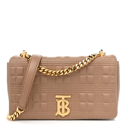 Burberry Lambskin Quilted Small Lola Bag Camel 1 of 11
