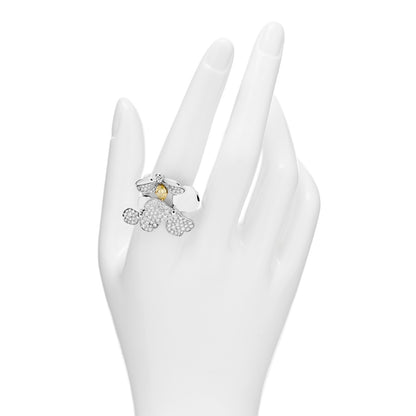 Tiffany Platinum Yellow Diamond Firefly Paper Flowers Cluster Ring 60 9.25 2 of 6