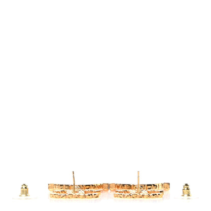 Chanel Metal CC Rue Cambon Drop Earrings Gold 3 of 5