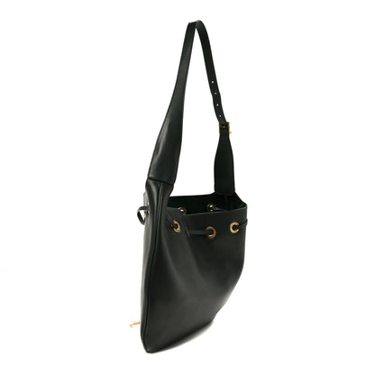 Saint Laurent Calfskin Medium Paris VII Flat Hobo New Vert Fonce 10 of 11