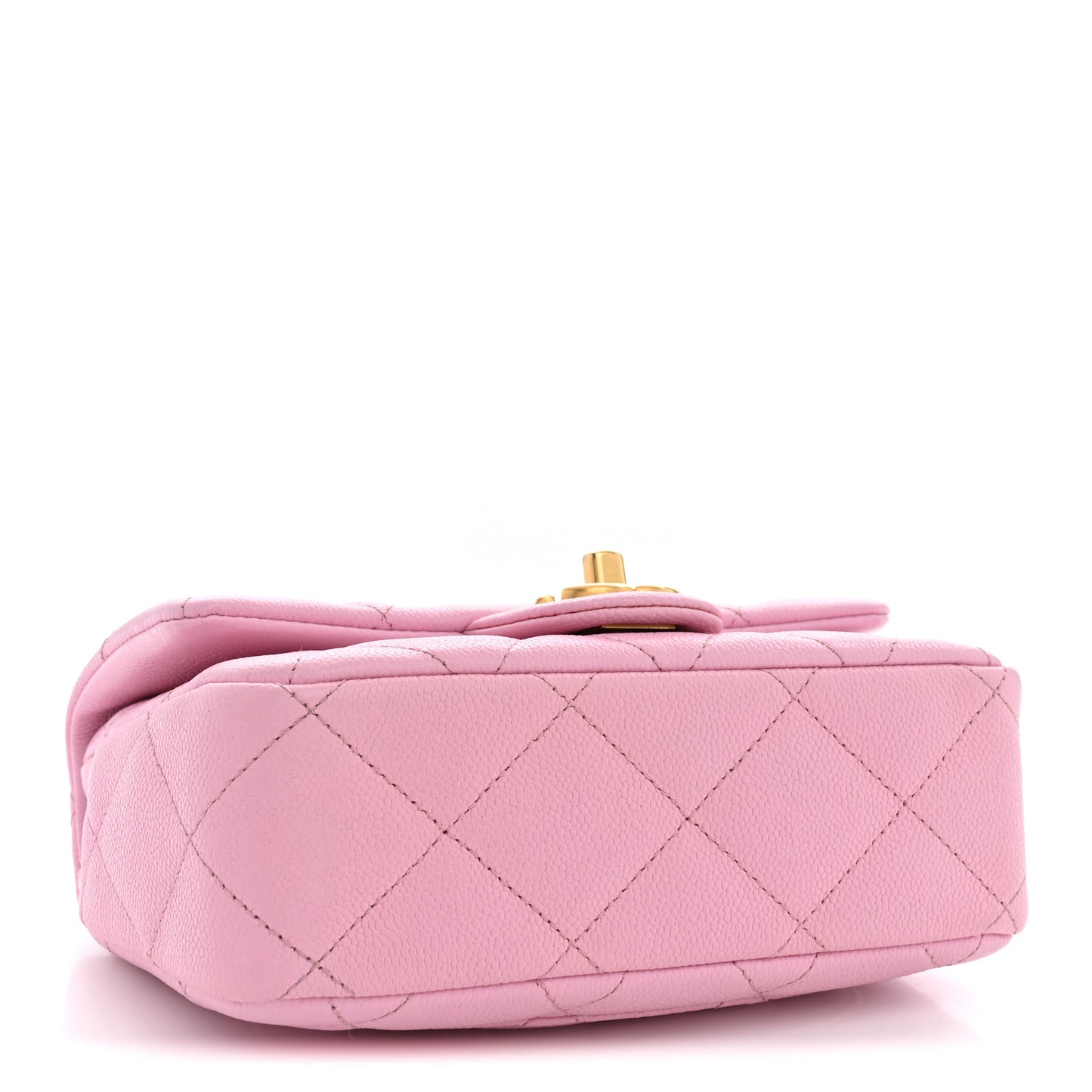 Caviar Quilted Mini Rectangular Sweetheart Flap Lilac