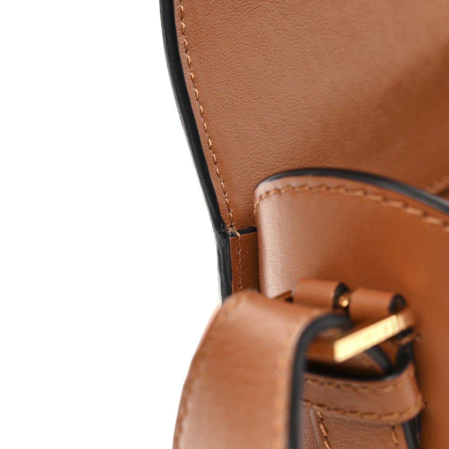 Versace Grained Calfskin Virtus Shoulder Bag Brown 14 of 14