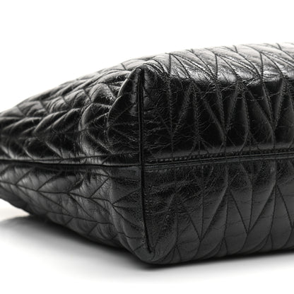 Miu Miu Nappa Matelasse Shine Trapuntato Large Tote Bag Black 8 of 12