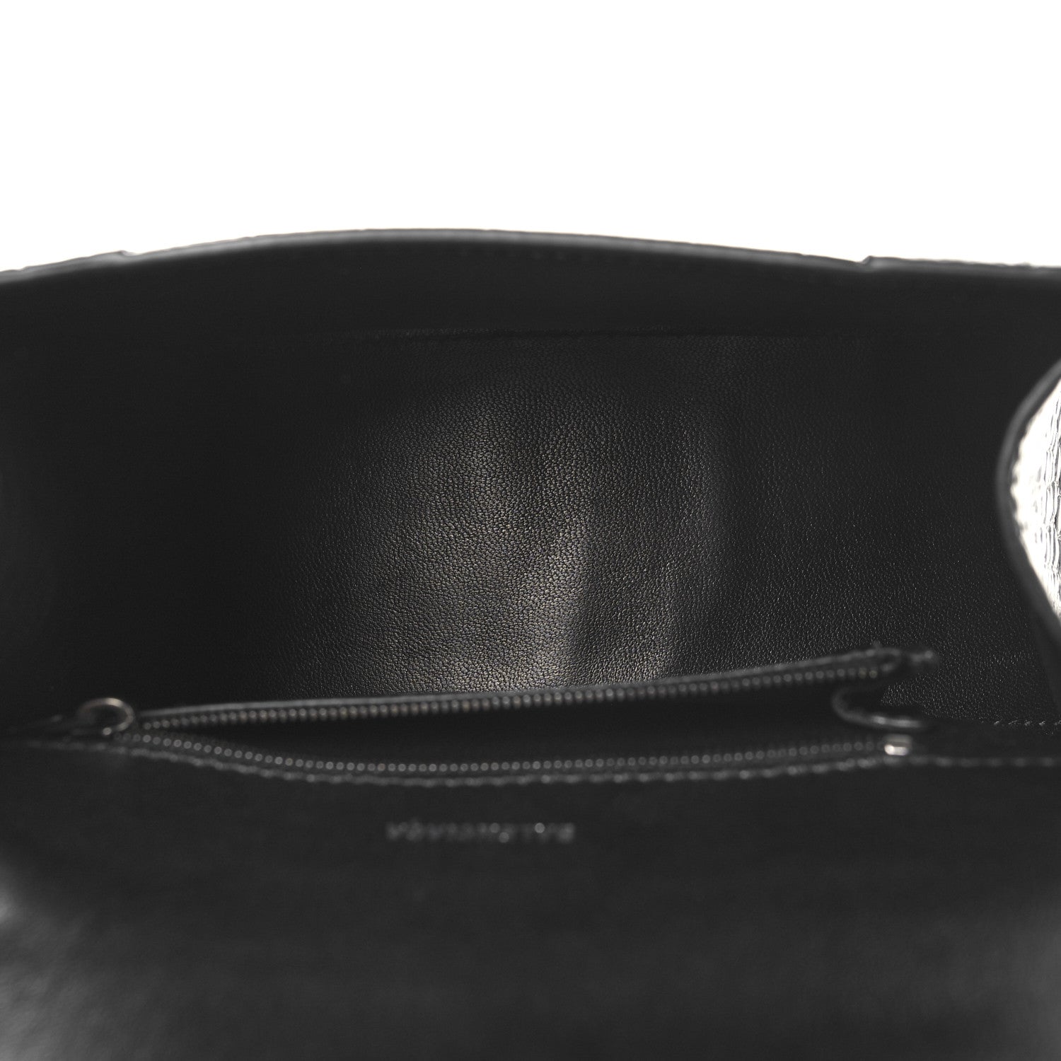 Balenciaga Shiny Calfskin Monochrome Crocodile Embossed Small Hourglass Top Handle Bag Black 5 of 10
