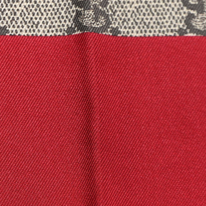 Gucci Silk Twill GG Monogram Special Florio Square Scarf Beige Red 21 of 24