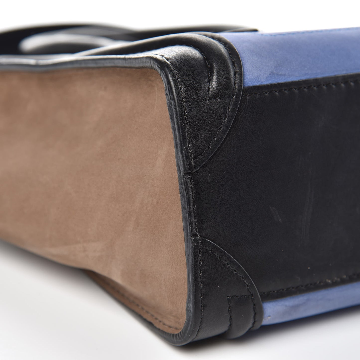 Nubuck Smooth Calfskin Nano Tri-Color Luggage Royal Blue
