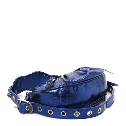 Balenciaga Metallic Arena Agneau Le Cagole Shoulder Bag XS Blue 5 of 12