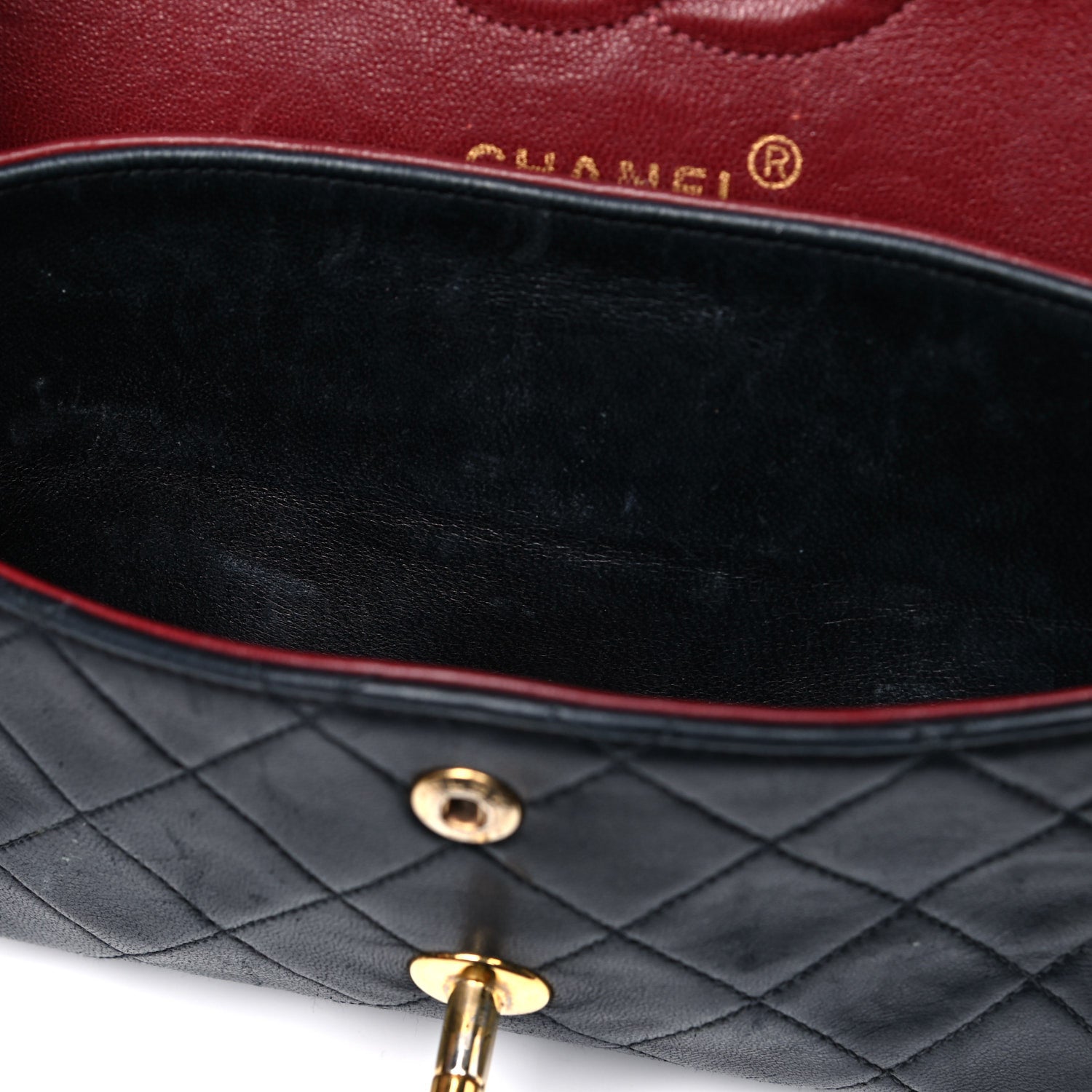 Chanel Lambskin Quilted Small Double Flap Black 13 of 25