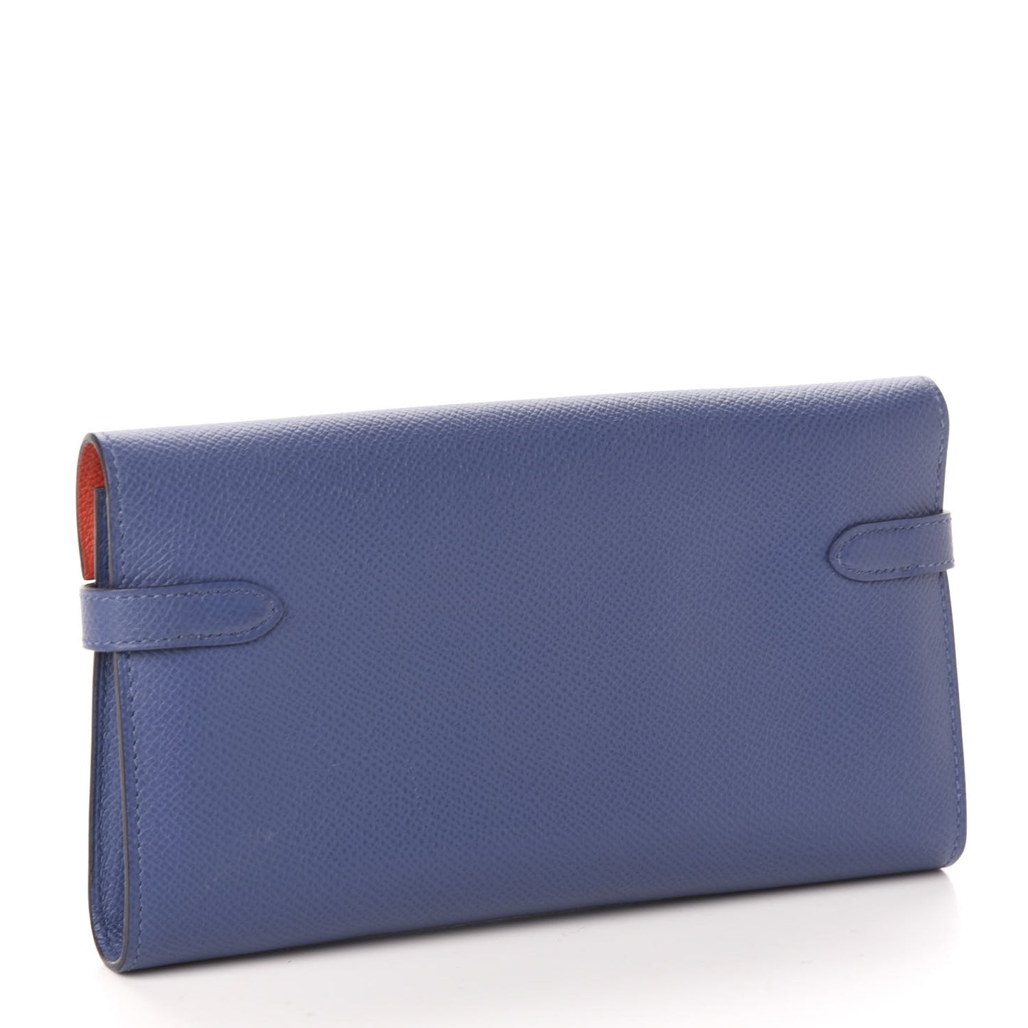 Epsom Kelly Longue Wallet Blue Brighton Capucine