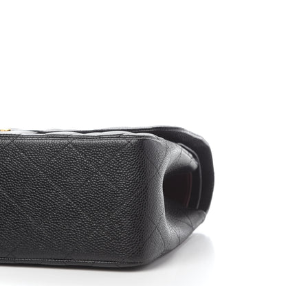 Chanel Caviar Quilted Jumbo Double Flap Black 9 of 10