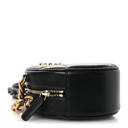 Chanel Lambskin Quilted Chanel 19 Round Clutch With Chain Black 4 of 11