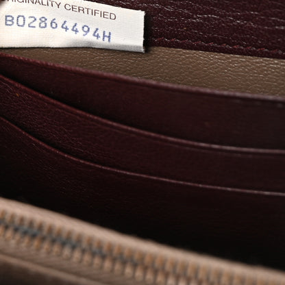 Bottega Veneta Grained Calfskin Zip Around Wallet Burgundy Black 7 of 7