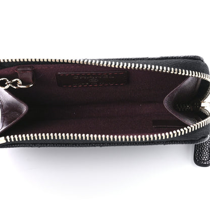 Chanel Caviar Quilted Zipped Key Holder Case Black 4 of 8