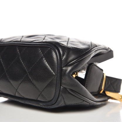 Chanel Lambskin Quilted Framed Evening Bag Black 8 of 9