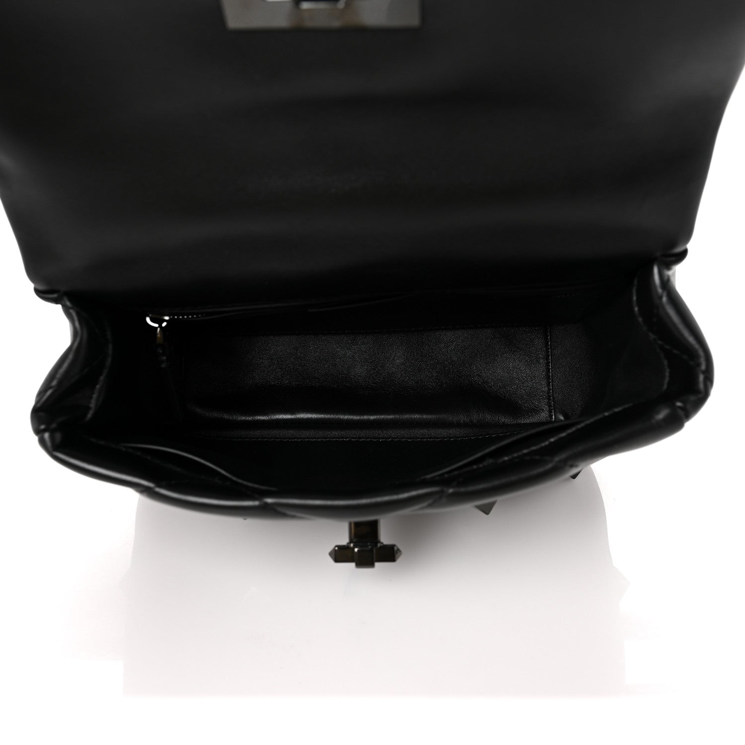 Valentino Garavani Nappa Monochrome Medium Roman Stud Shoulder Bag Black 5 of 8