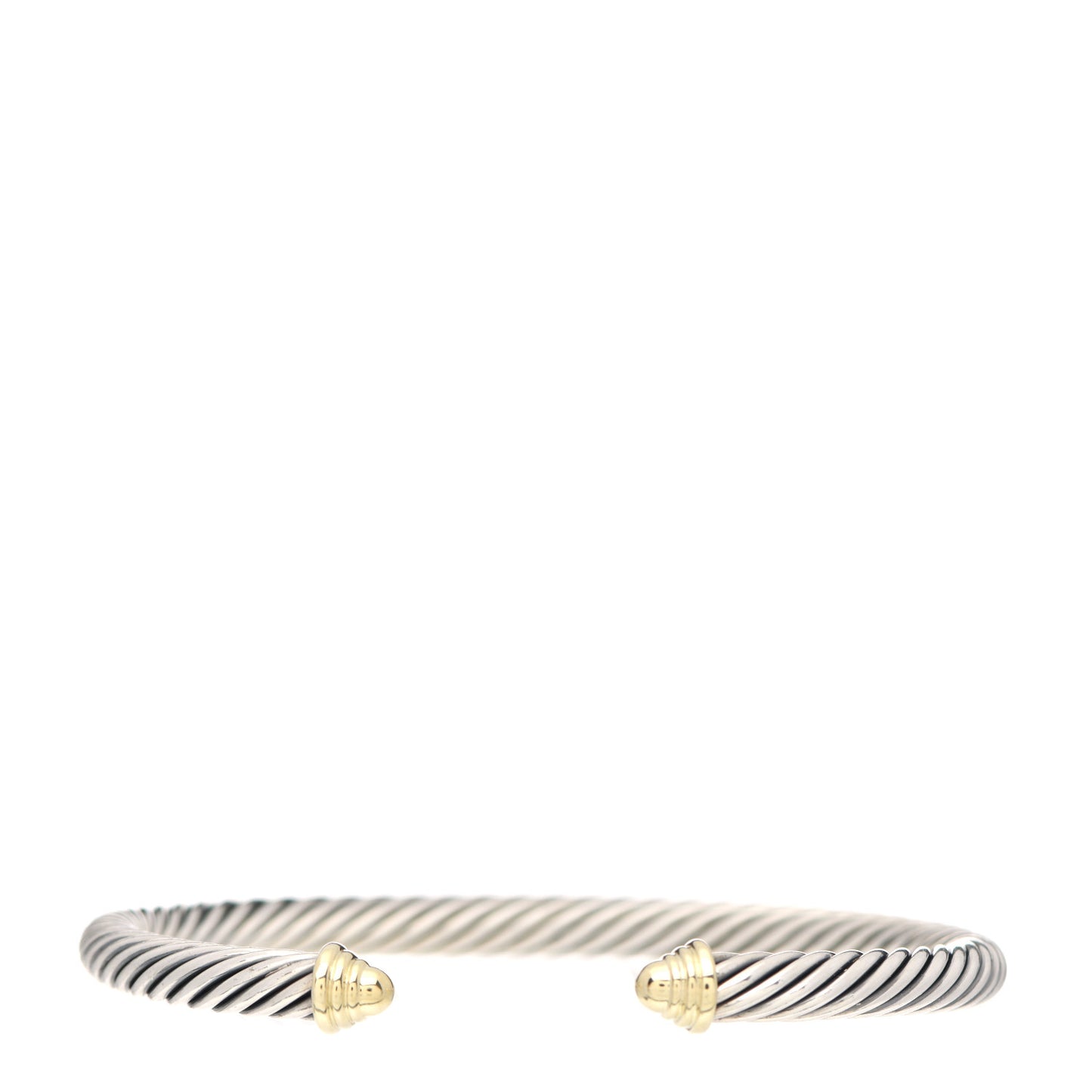 Sterling Silver 14K Yellow Gold 5mm Cable Classics Bracelet