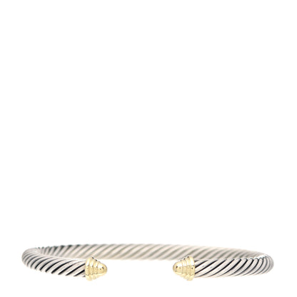 David Yurman Sterling Silver 14K Yellow Gold 5mm Cable Classics Bracelet 1 of 3