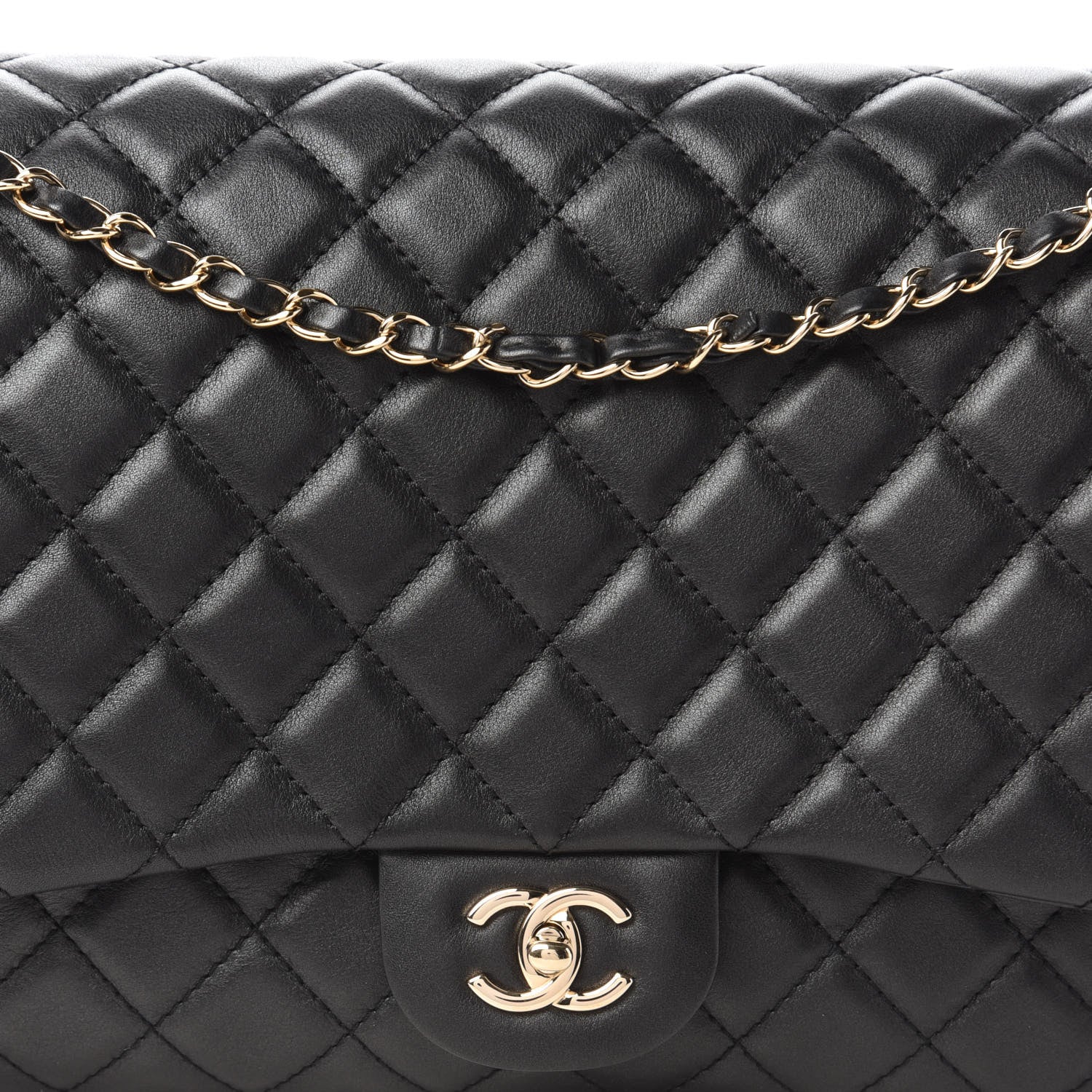 Chanel Metallized Calfskin Quilted Small XXL Travel Flap Bag Black 10 of 11