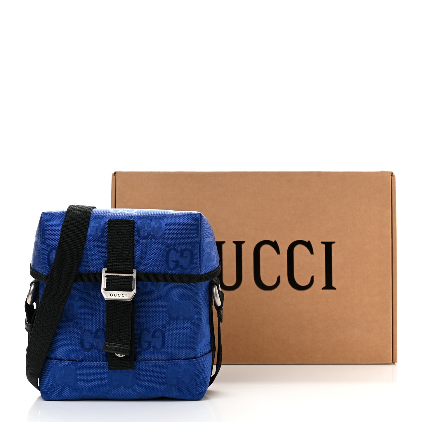 Econyl Nylon Monogram Off The Grid Messenger Bag Orient Blue Black