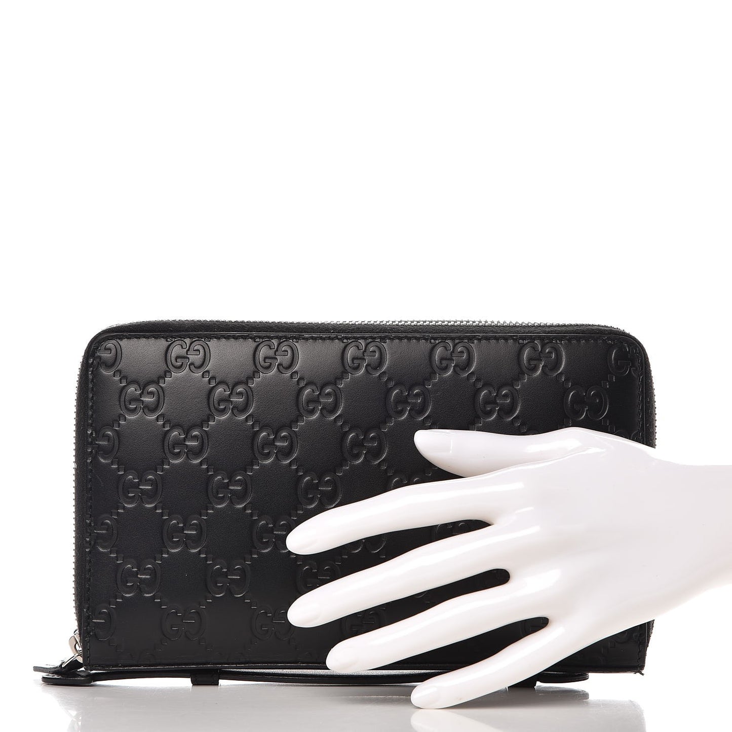 Guccissima Signature Travel Document Case Black