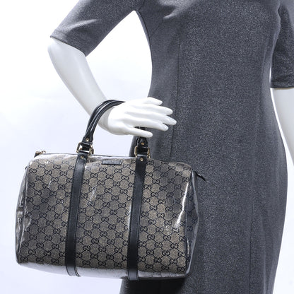 Gucci Crystal Monogram Joy Medium Boston Black 2 of 7