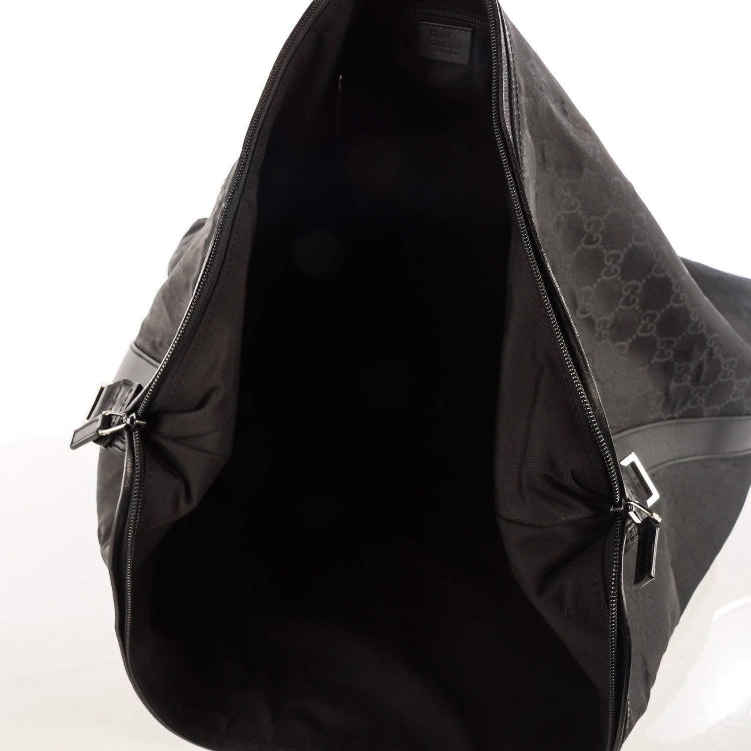 Gucci Nylon Monogram Oversized Overnight Bag Black 5 of 7