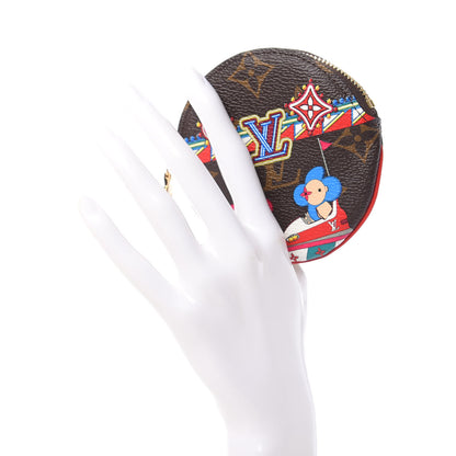 Louis Vuitton Monogram 2020 Christmas Animation Bumper Cars Round Coin Purse Coquelicot 2 of 11
