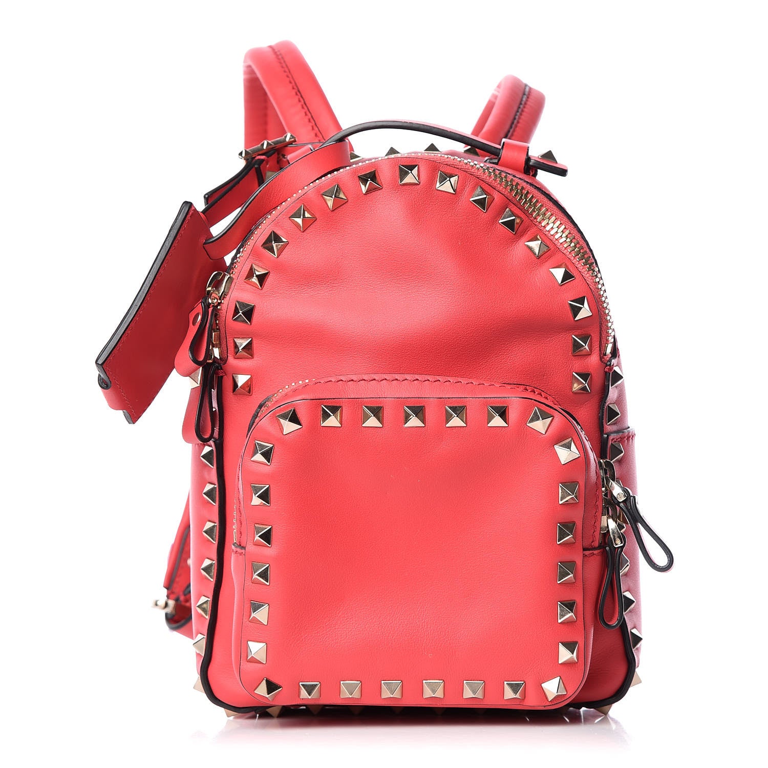 Valentino Garavani Calfskin Mini Rockstud Backpack Deep Fuxia 1 of 15