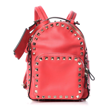 Valentino Garavani Calfskin Mini Rockstud Backpack Deep Fuxia 1 of 15