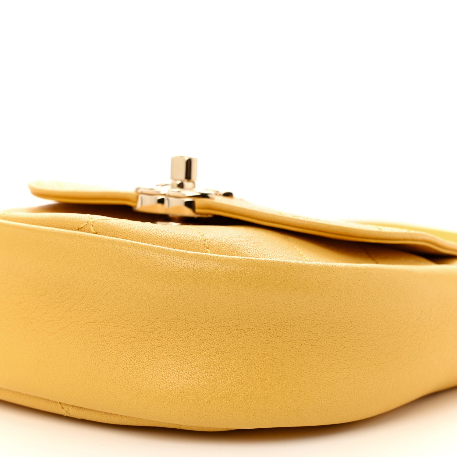 Chanel Goatskin Stitched Casual Trip Messenger Flap Yellow 10 of 10