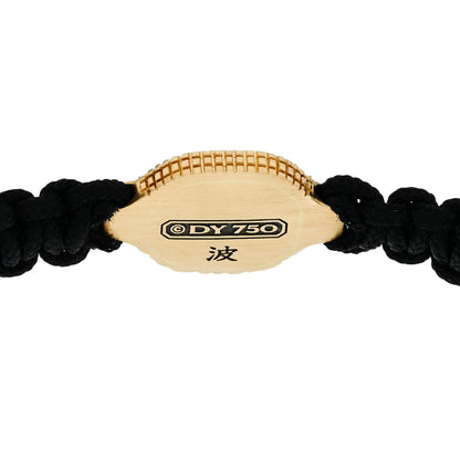 David Yurman 18K Yellow Gold Nylon Waves Woven Bracelet Black 3 of 3