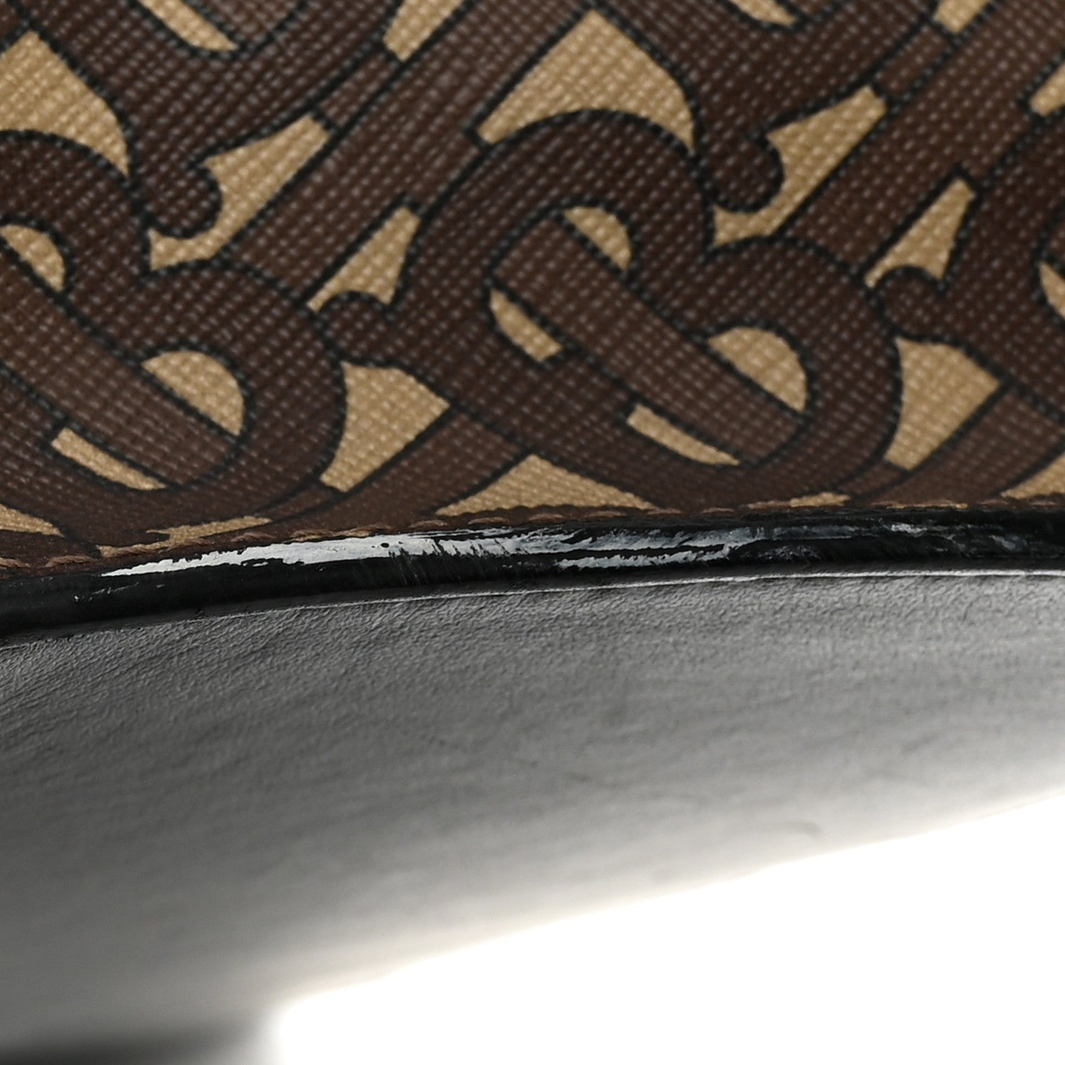 Burberry E-Canvas Monogram Stripe Book Tote Bridle Brown 16 of 21