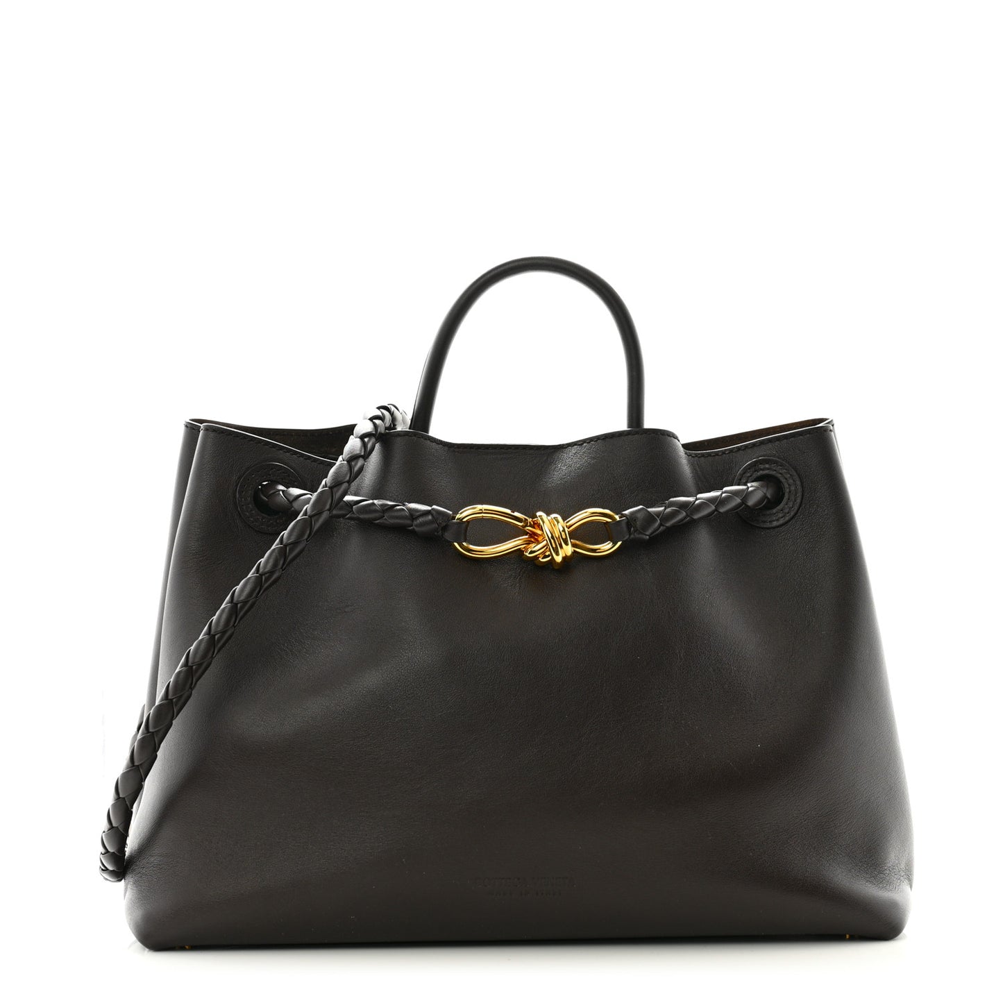 Silky Calfskin Medium Andiamo Shoulder Bag Fondant