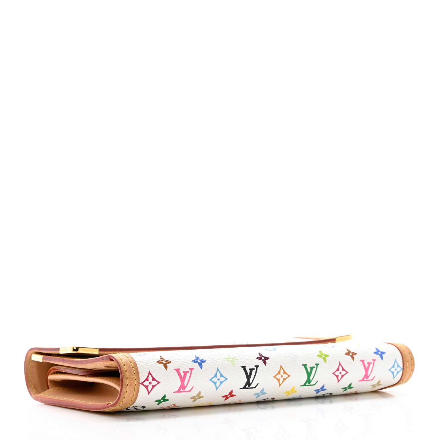 Louis Vuitton Monogram Multicolor Porte Tresor International Wallet White 4 of 7