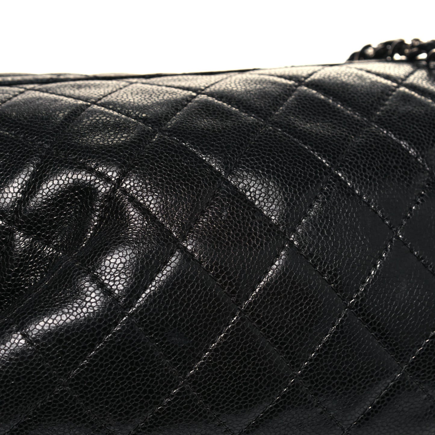 Caviar Quilted Timeless Accordion Flap Black