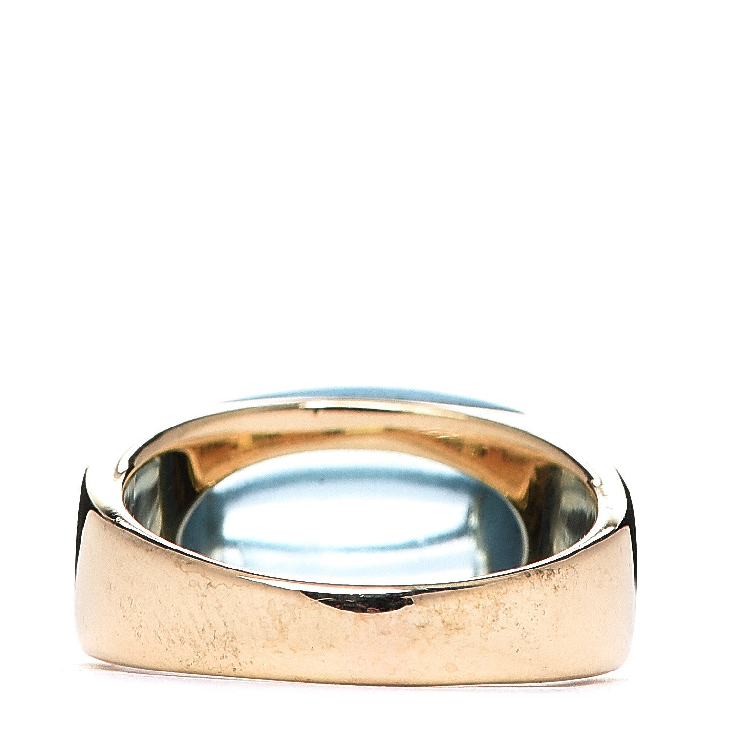 Bulgari 18K Yellow Gold Blue Topaz Tronchetto Ring 51 5.75 3 of 4