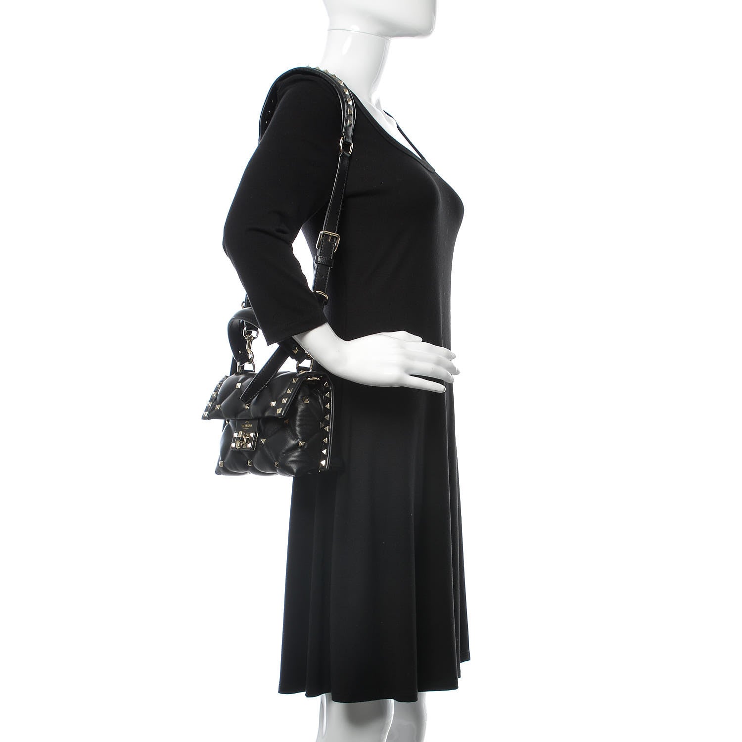 Valentino Garavani Nappa Mini Candystud Top Handle Bag Black 2 of 9