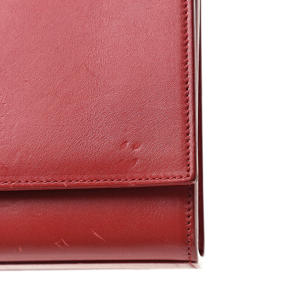 Saint Laurent Smooth Calfskin Medium Classic Monogram Kate Tassel Satchel Lipstick Red 22 of 23