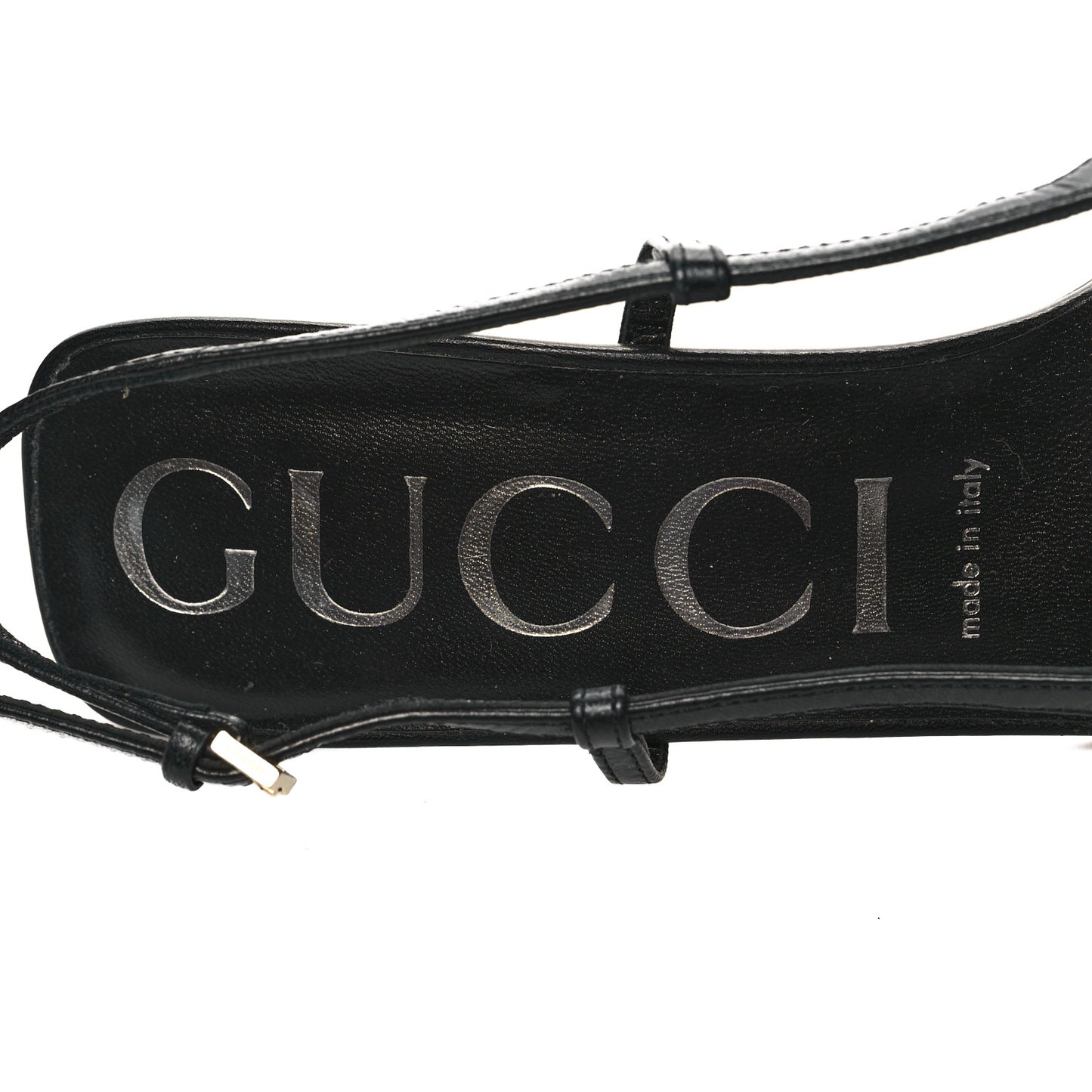 Moire Fabric Malaga Kid Crystal GG Monogram Square G 75mm Slingback Pumps 39 Black