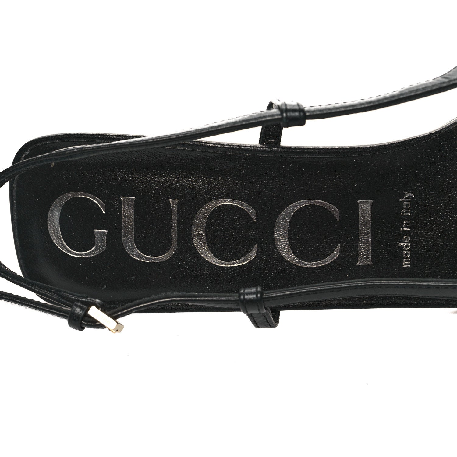 Gucci Moire Fabric Malaga Kid Crystal GG Monogram Square G 75mm Slingback Pumps 39 Black 7 of 7